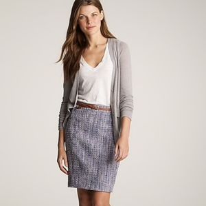 J.CREW Bellflower Tweed Pencil Skirt